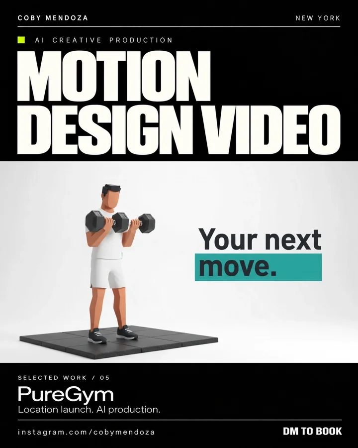 PureGym motion design video sample